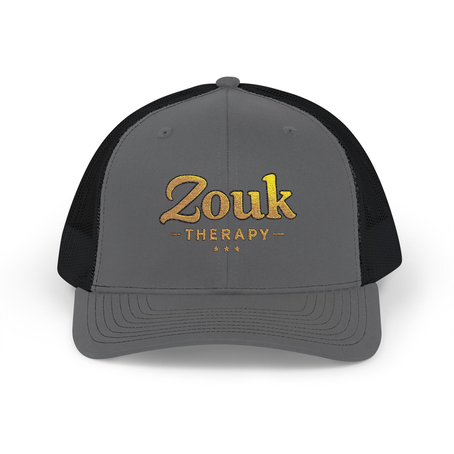 Casquette trucker Zouk Therapy — Casquette snapback avec inscription dorée pour les passionnés de danse