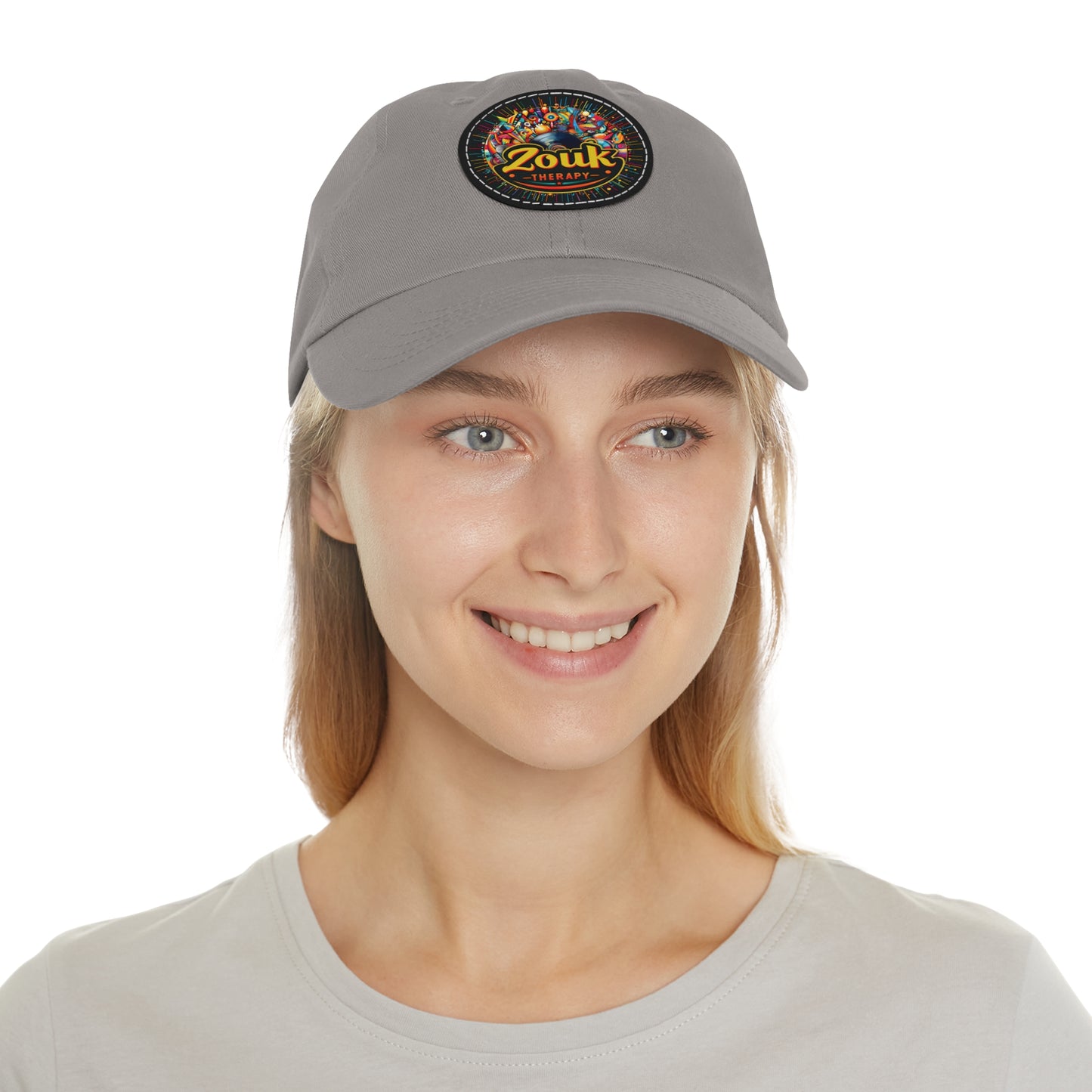 Casquette « Dad Hat » en cuir Zouk Therapy — Casquette pour festivals de musique et soirées