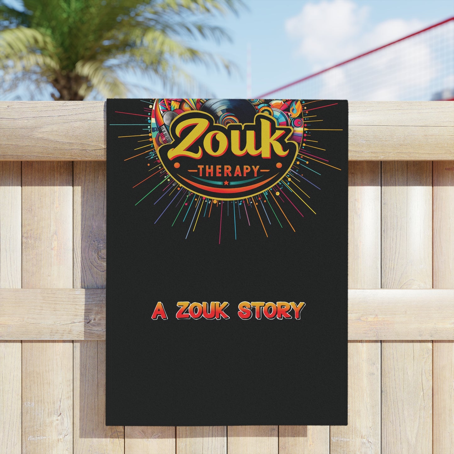 Serviette de plage Zouk Therapy « A Zouk Story » — Ambiance colorée pour le tour des yoles