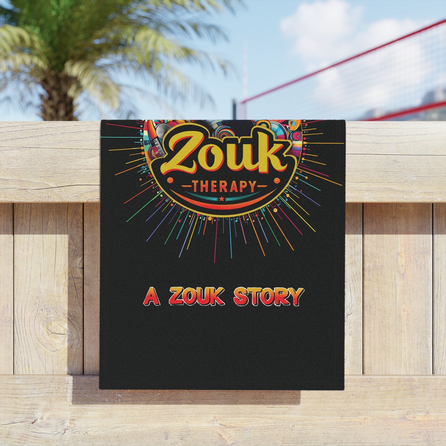 Serviette de plage Zouk Therapy « A Zouk Story » — Ambiance colorée pour le tour des yoles