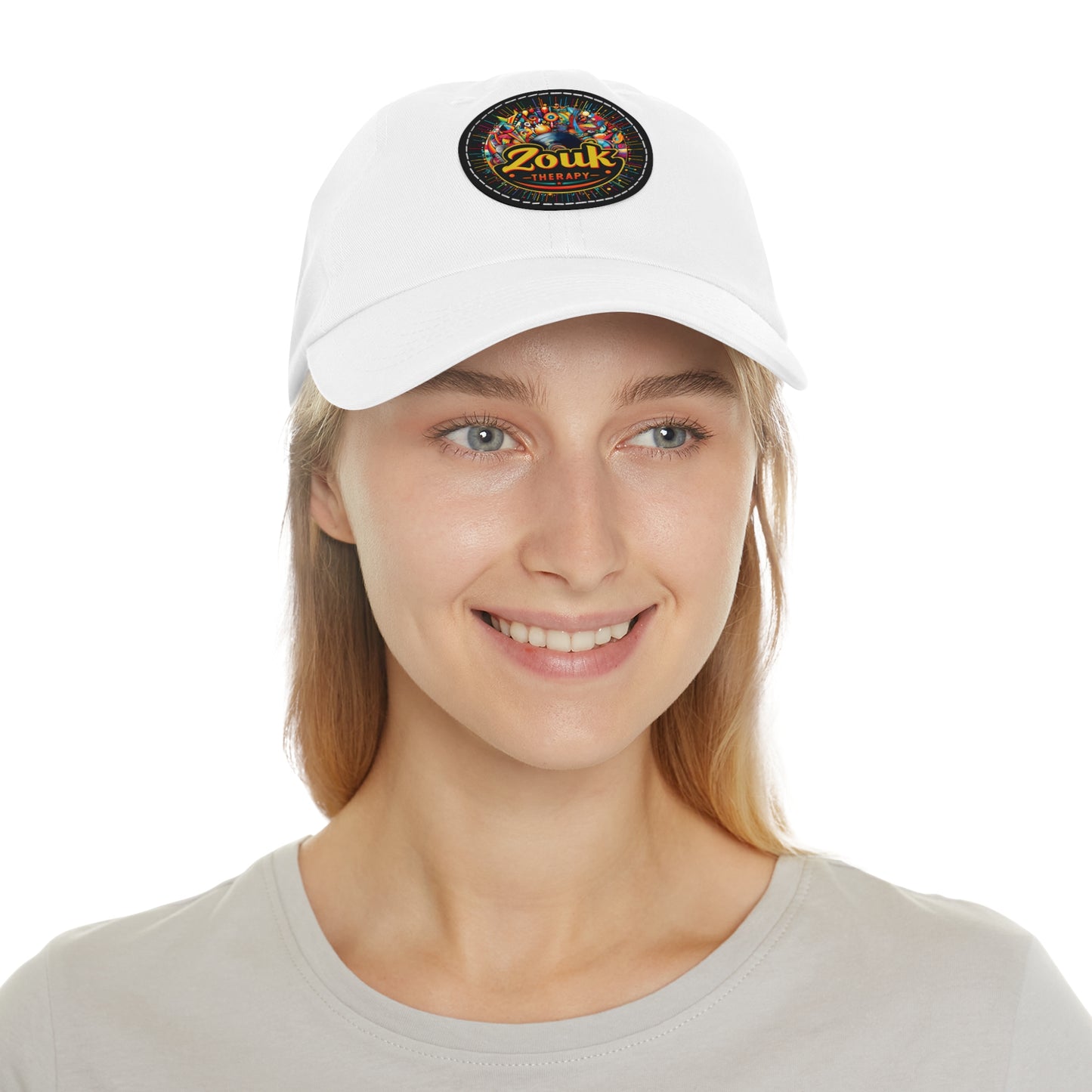 Casquette « Dad Hat » en cuir Zouk Therapy — Casquette pour festivals de musique et soirées