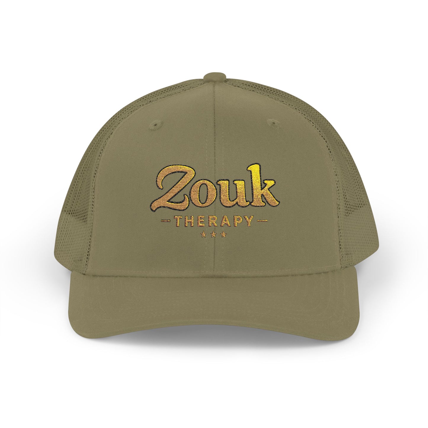 Casquette trucker Zouk Therapy — Casquette snapback avec inscription dorée pour les passionnés de danse