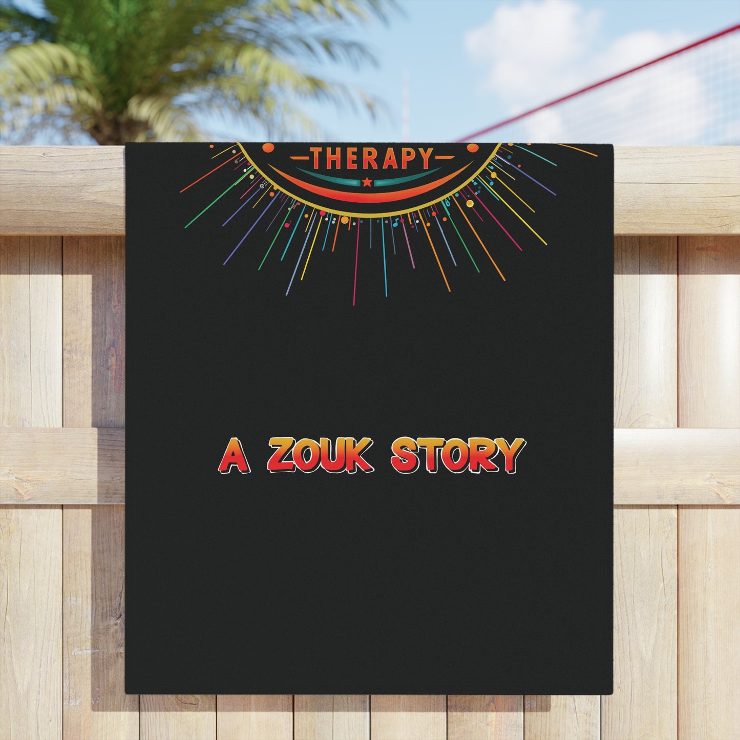 Serviette de plage Zouk Therapy « A Zouk Story » — Ambiance colorée pour le tour des yoles