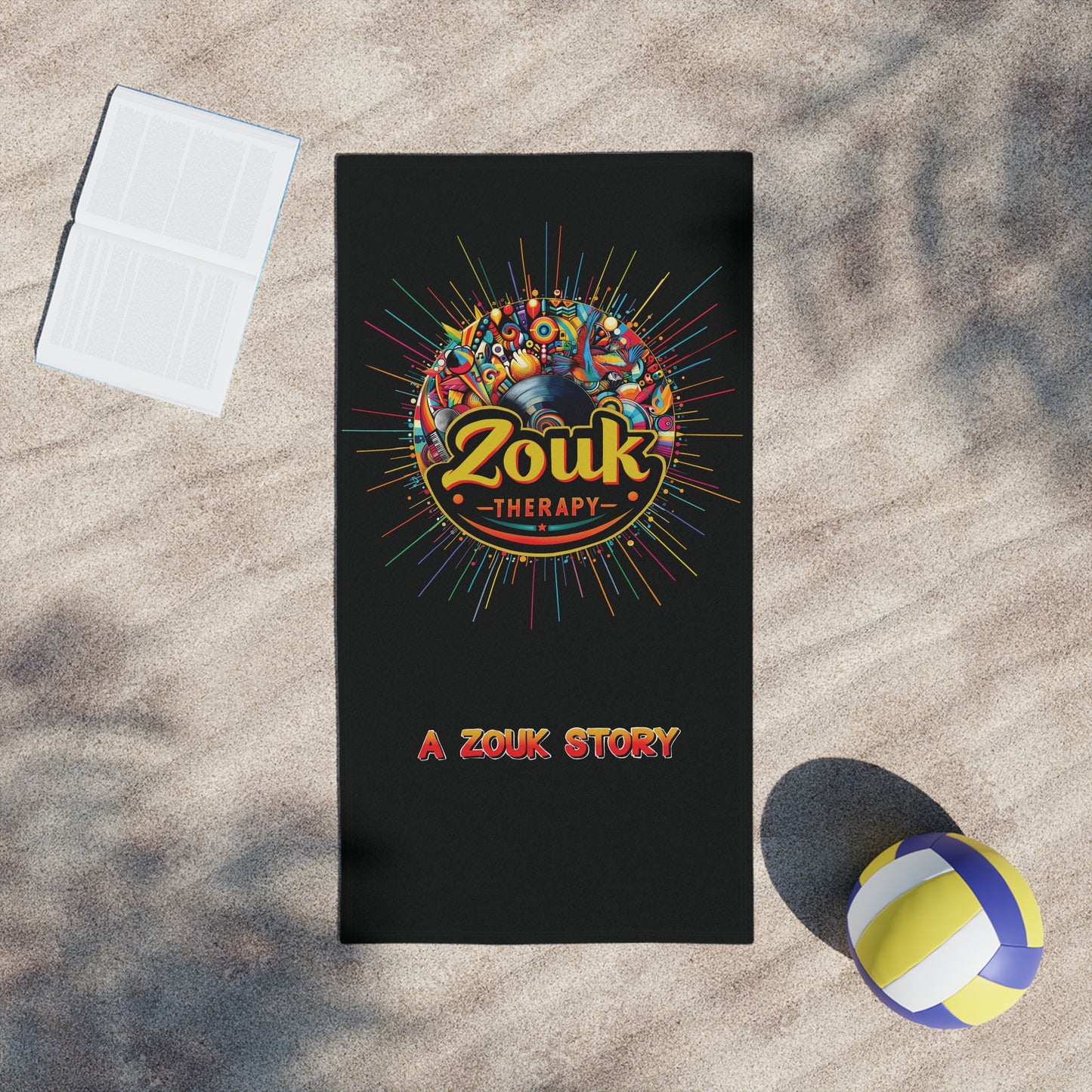 Serviette de plage Zouk Therapy « A Zouk Story » — Ambiance colorée pour le tour des yoles