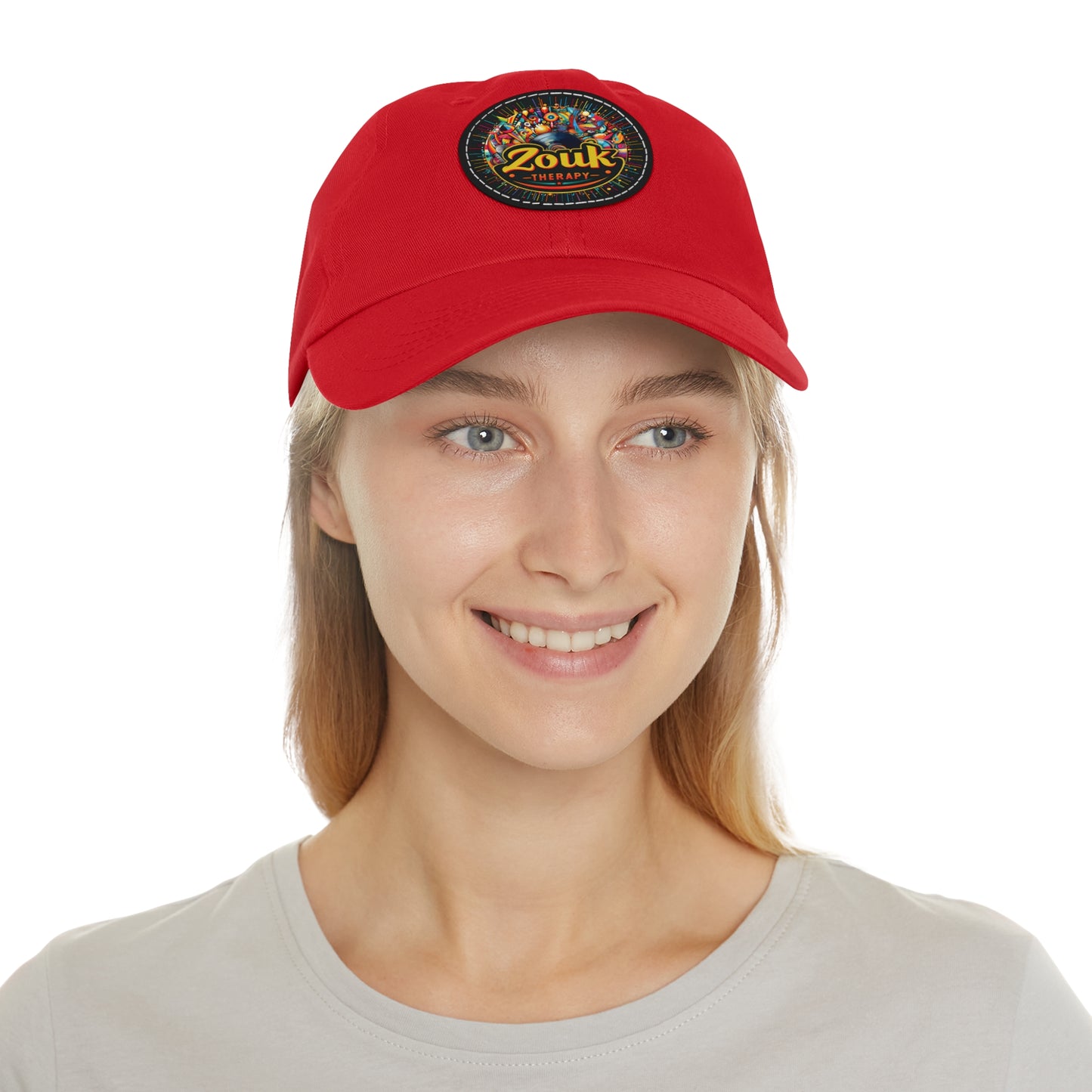 Casquette « Dad Hat » en cuir Zouk Therapy — Casquette pour festivals de musique et soirées