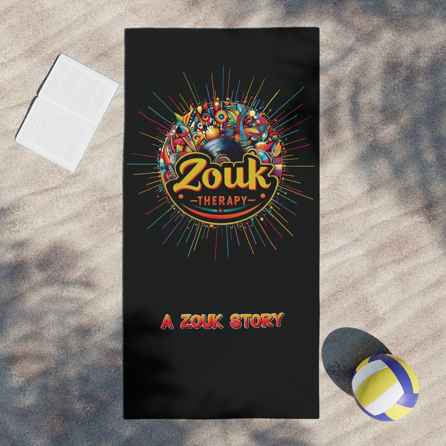 Serviette de plage Zouk Therapy « A Zouk Story » — Ambiance colorée pour le tour des yoles