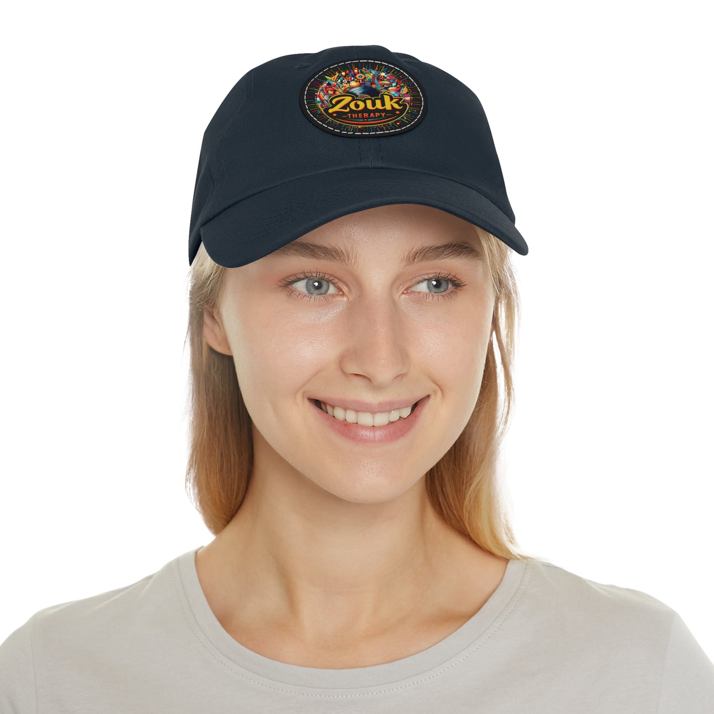 Casquette « Dad Hat » en cuir Zouk Therapy — Casquette pour festivals de musique et soirées