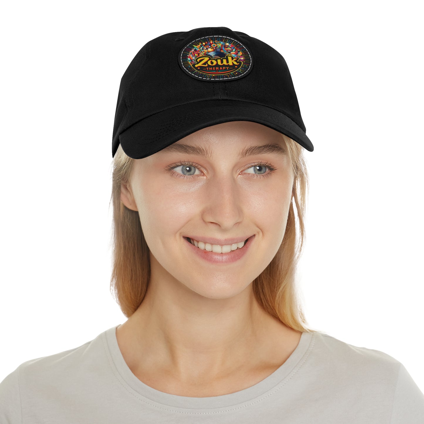 Casquette « Dad Hat » en cuir Zouk Therapy — Casquette pour festivals de musique et soirées