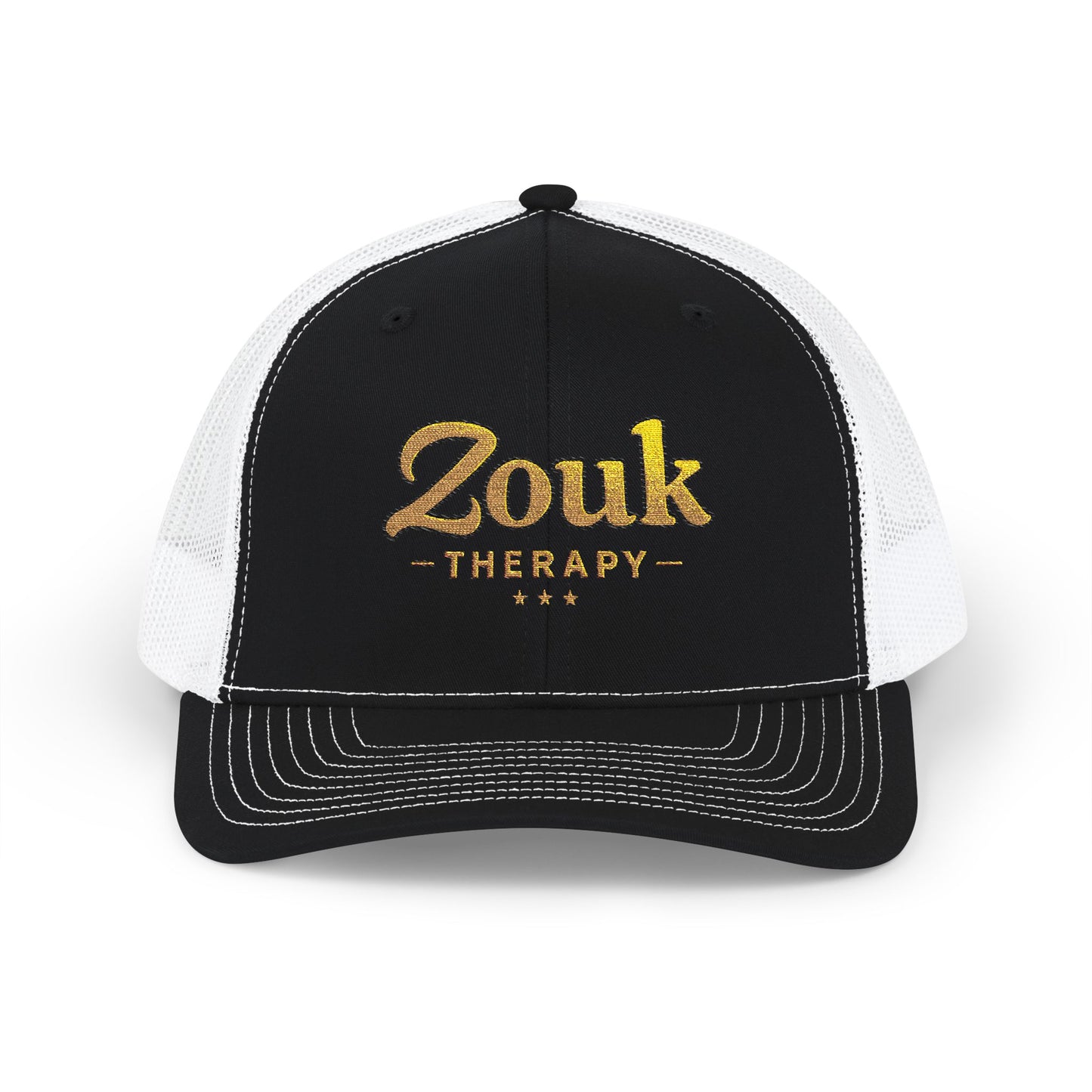 Casquette trucker Zouk Therapy — Casquette snapback avec inscription dorée pour les passionnés de danse