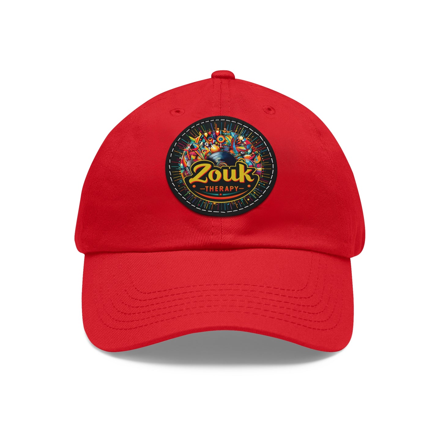 Casquette « Dad Hat » en cuir Zouk Therapy — Casquette pour festivals de musique et soirées