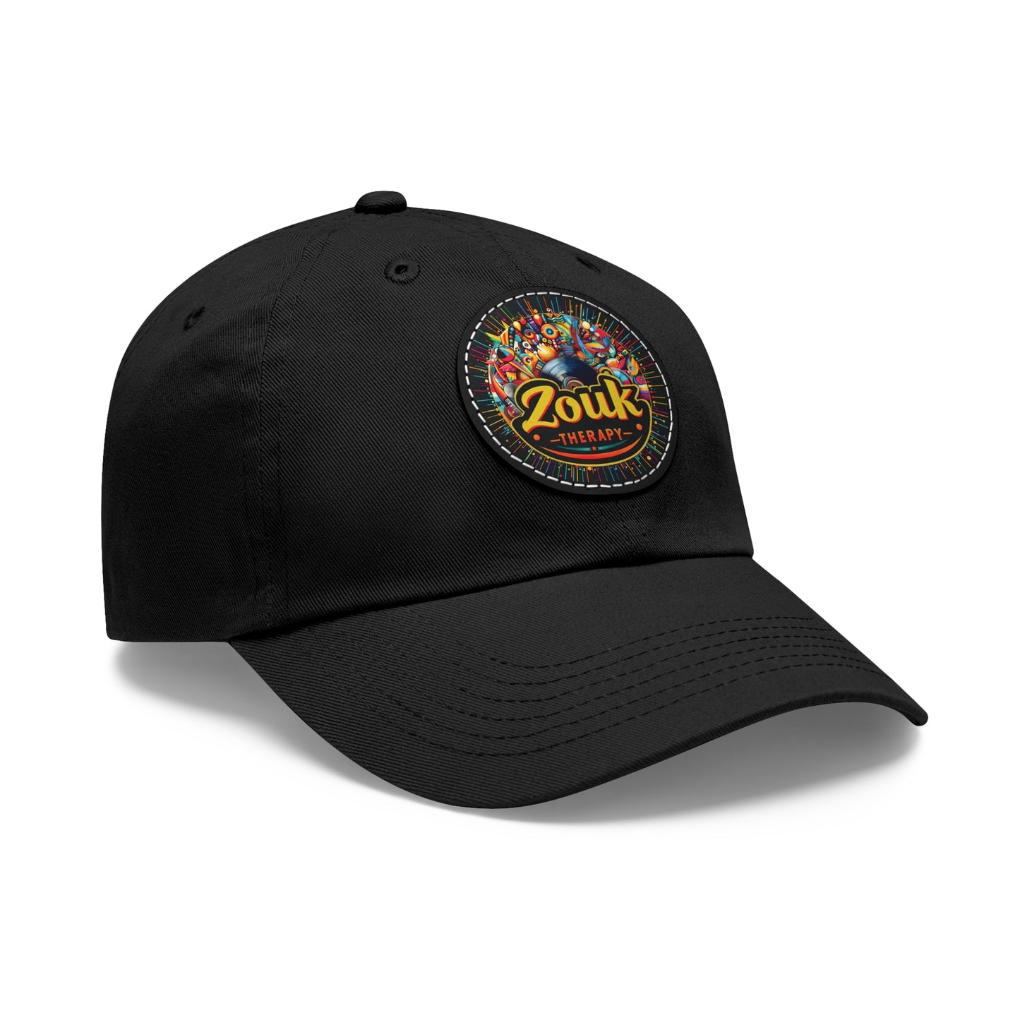 Casquette « Dad Hat » en cuir Zouk Therapy — Casquette pour festivals de musique et soirées