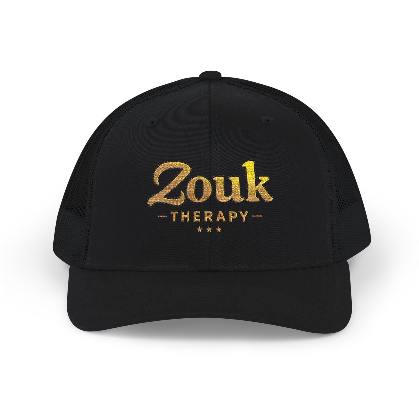 Casquette trucker Zouk Therapy — Casquette snapback avec inscription dorée pour les passionnés de danse