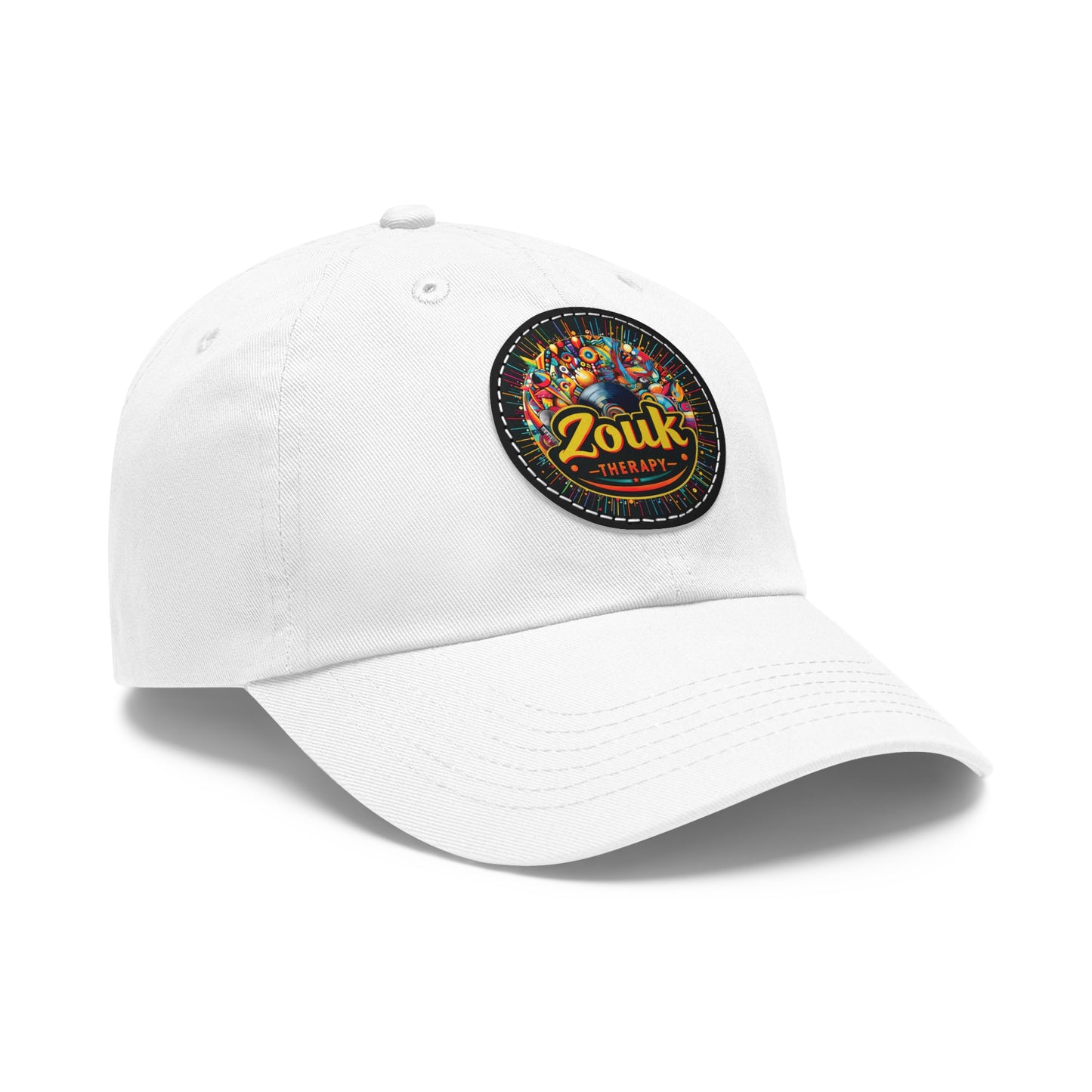 Casquette « Dad Hat » en cuir Zouk Therapy — Casquette pour festivals de musique et soirées