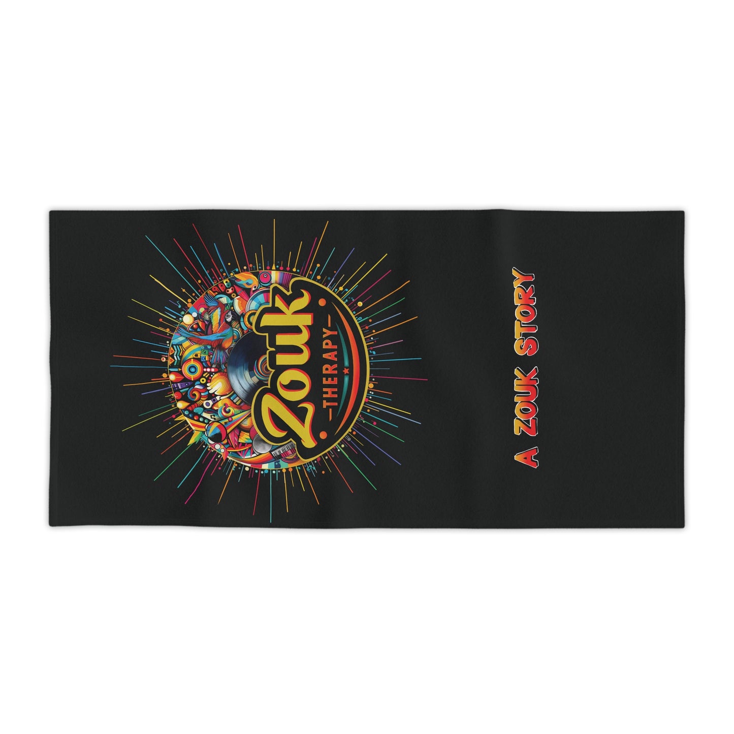 Serviette de plage Zouk Therapy « A Zouk Story » — Ambiance colorée pour le tour des yoles