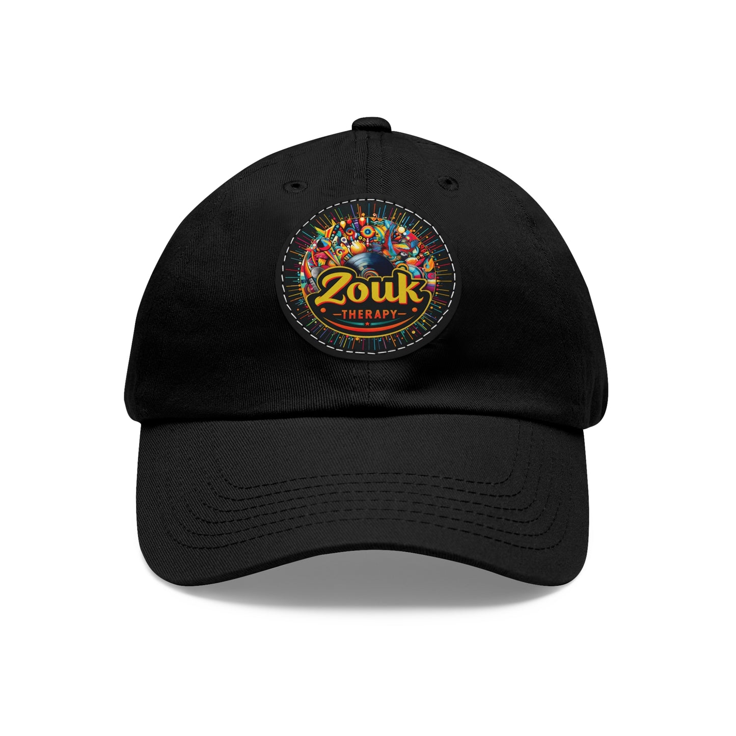 Casquette « Dad Hat » en cuir Zouk Therapy — Casquette pour festivals de musique et soirées