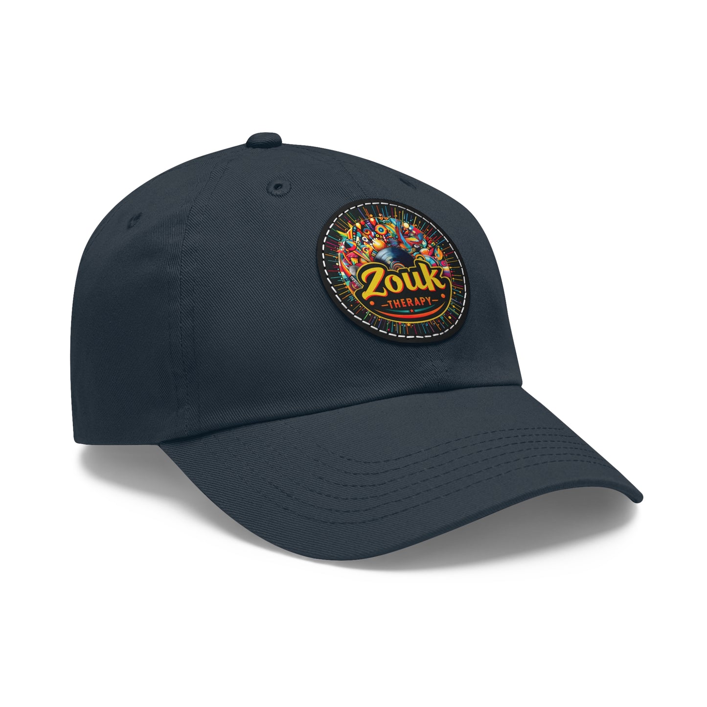 Casquette « Dad Hat » en cuir Zouk Therapy — Casquette pour festivals de musique et soirées
