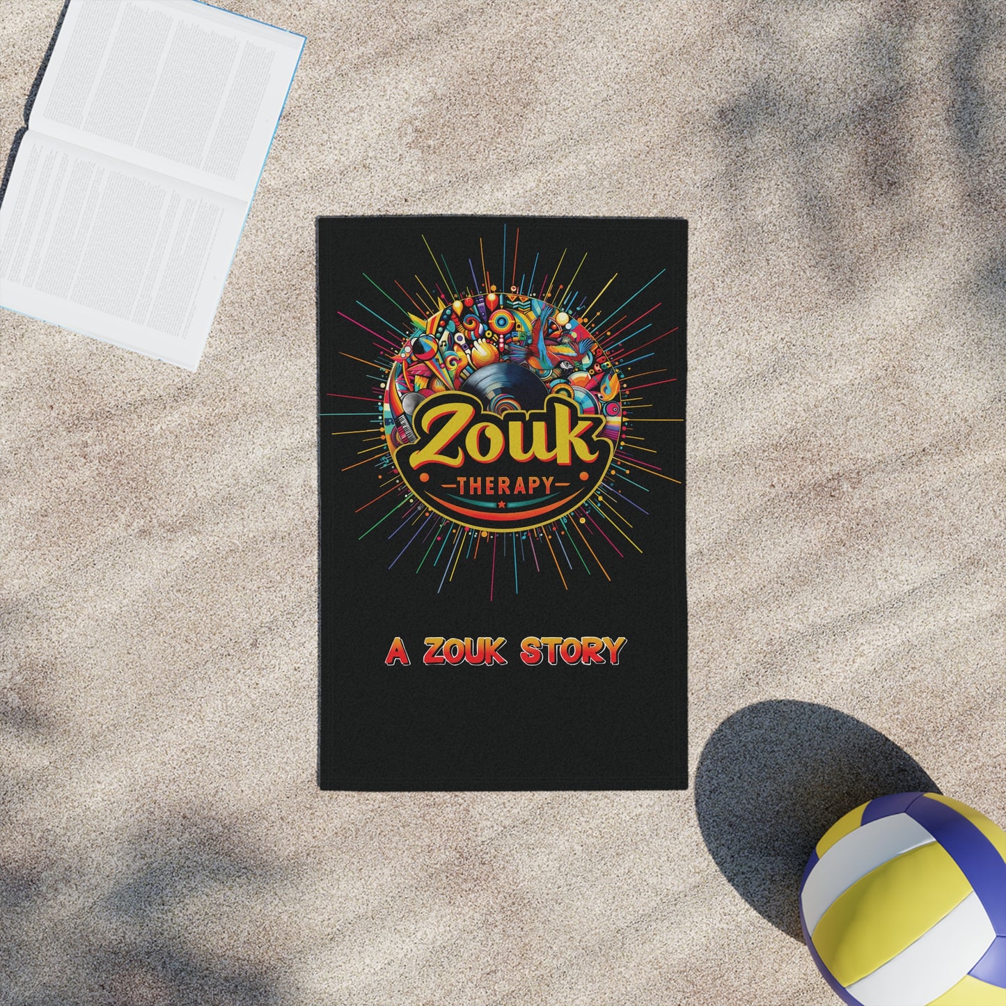 Serviette de plage Zouk Therapy « A Zouk Story » — Ambiance colorée pour le tour des yoles