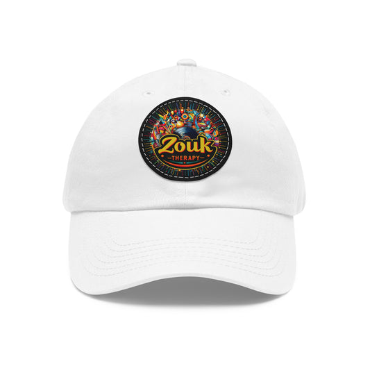 Casquette « Dad Hat » en cuir Zouk Therapy — Casquette pour festivals de musique et soirées