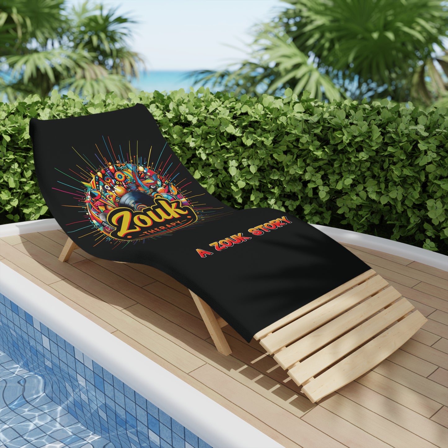 Serviette de plage Zouk Therapy « A Zouk Story » — Ambiance colorée pour le tour des yoles