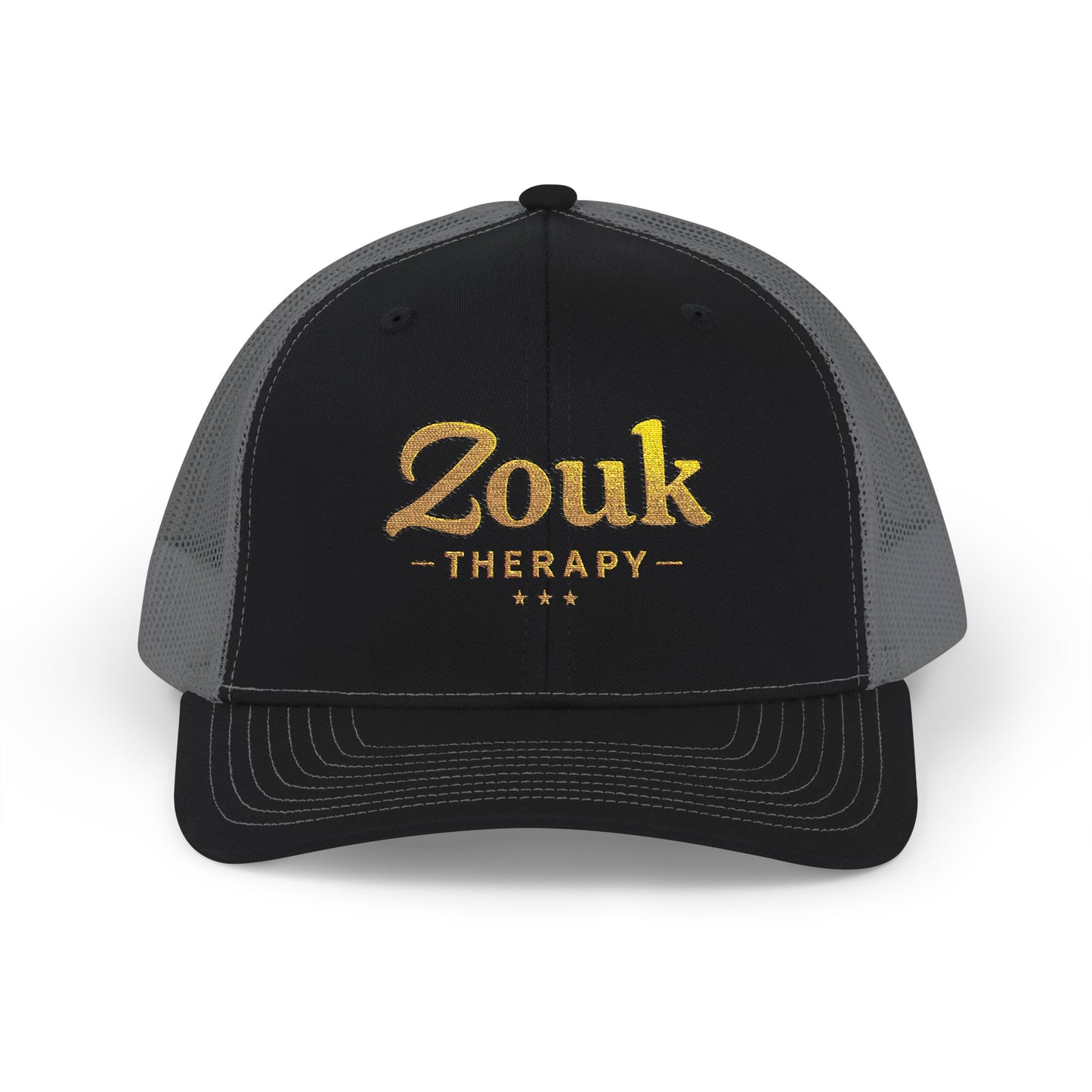 Casquette trucker Zouk Therapy — Casquette snapback avec inscription dorée pour les passionnés de danse